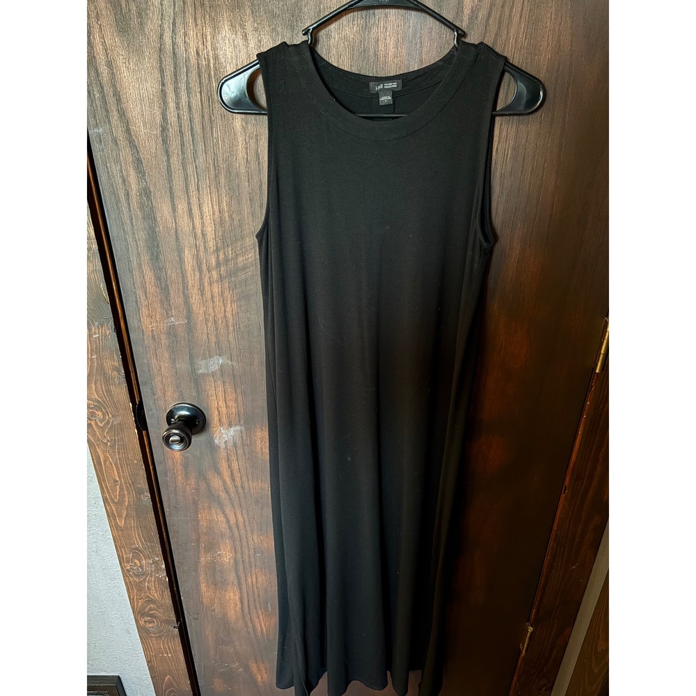 J. Jill Wearever Black Sleeveless Maxi Dress Rayon Lycra Knit Womens Small